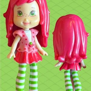 Strawberry shortcake Pink and Green Striped Doll
